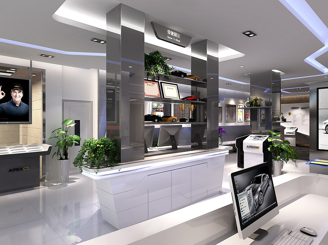 汽车贴膜店设计哪家好易源汽车贴膜店设计案例