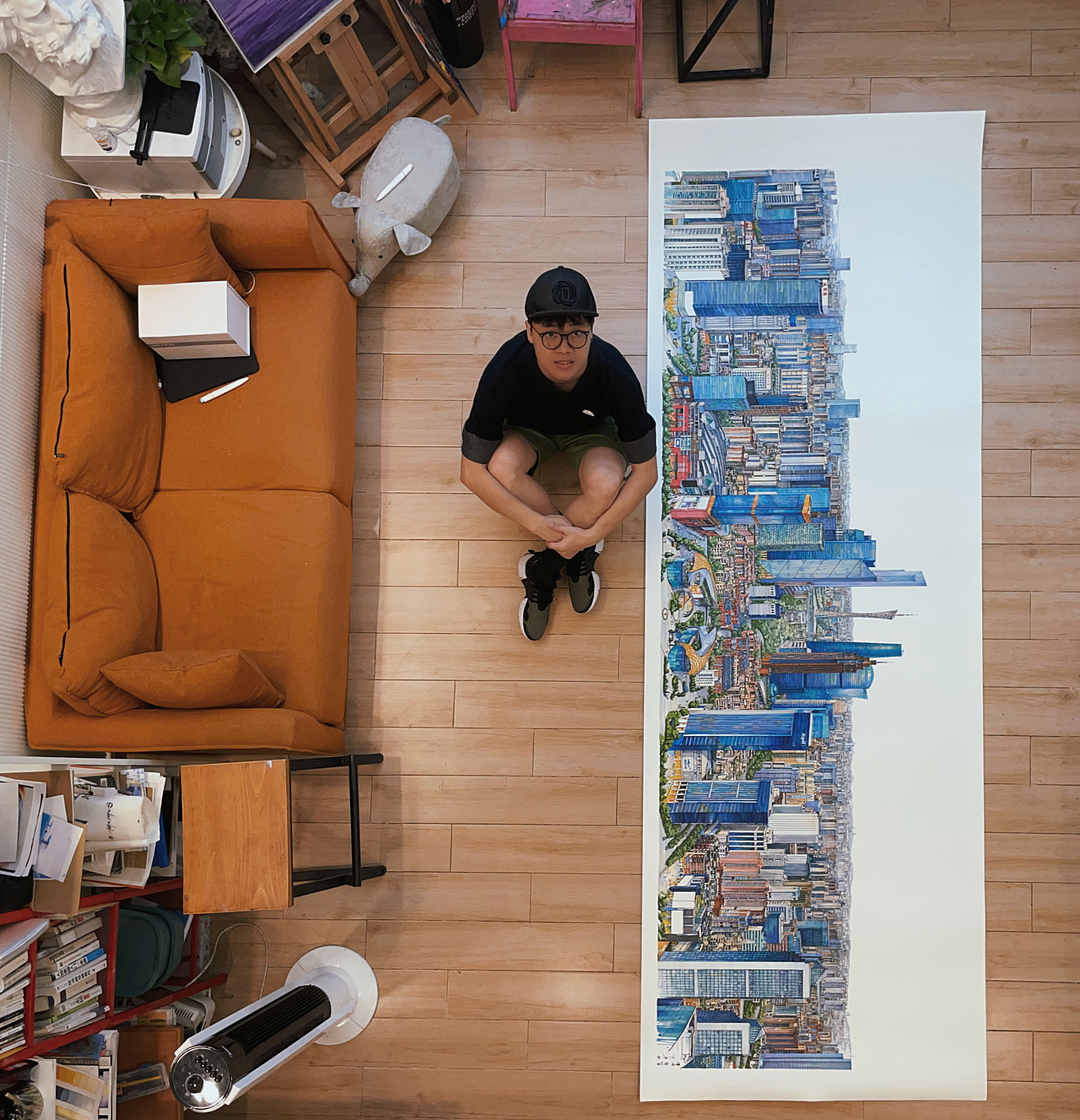 马克笔手绘《广州·珠江新城》_谭泽鸿-站酷zcool