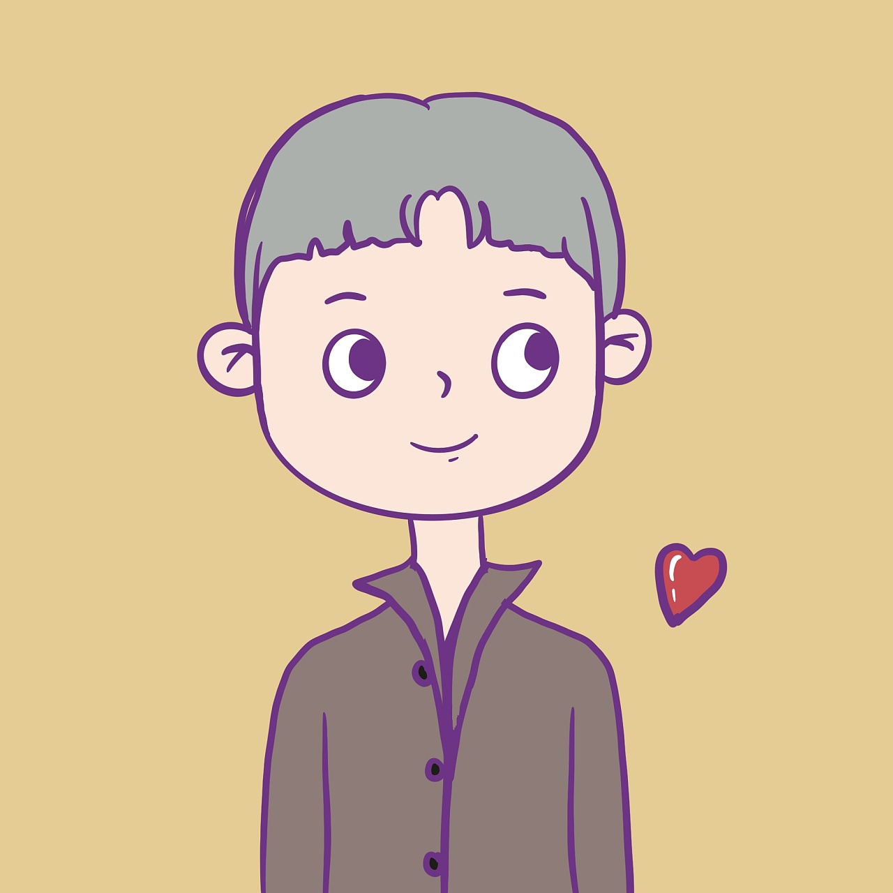 简笔画男生头像