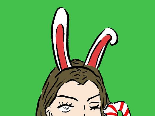 一條來自我遲來的祝福！Merry Christmas?。▊€人主頁-ZMzI0MDkxNDQ=） - 新銳潮流插畫 - 站酷設(shè)計師carmenlorljw原創(chuàng)素材 - 站酷ZCOOL