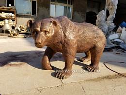 純銅鑄造歐美風(fēng)格銅熊銅棕熊雕塑