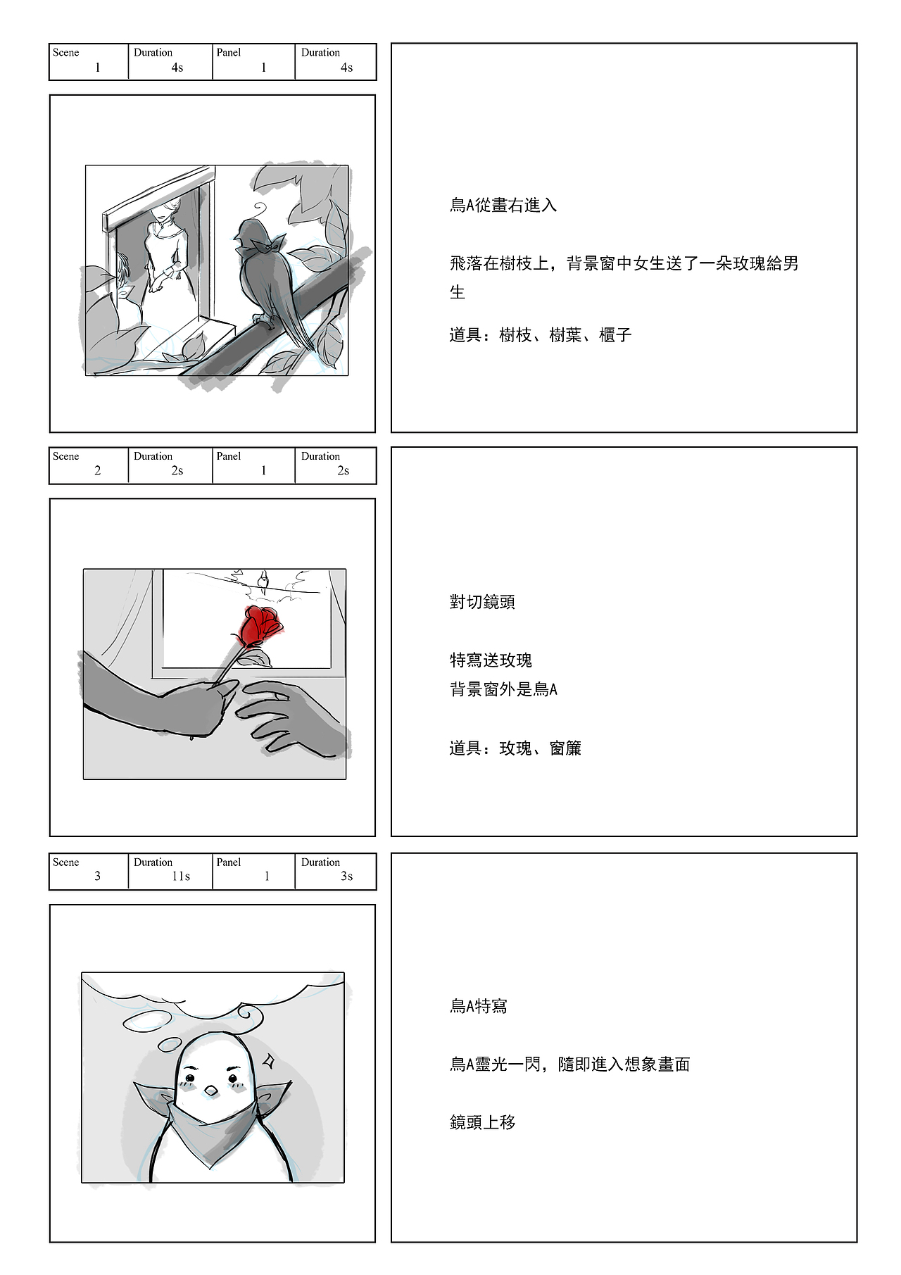 分镜及人设图（图ZNTQ0OTExOTY=） - 设定/分镜 - 站酷设计师阿白Adela原创素材 - 站酷ZCOOL