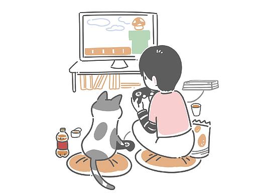 我的猫咪室友 插画明信片与周边