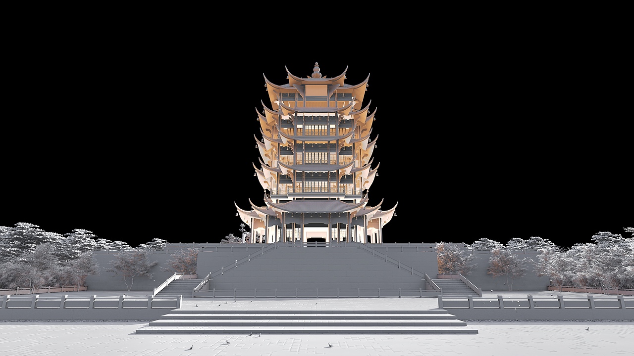 武汉黄鹤楼效果图