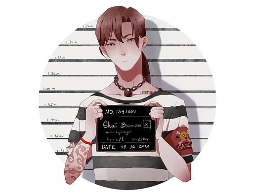 黑白条纹纹身链子