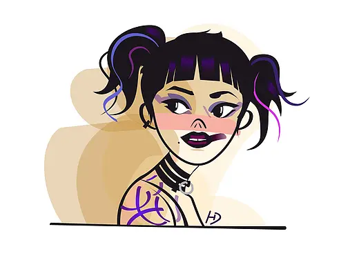 love death and robots（个人主页-ZMzUzMDEwNjQ=） - 新锐潮流插画 - 站酷设计师胡春花原创素材 - 站酷ZCOOL