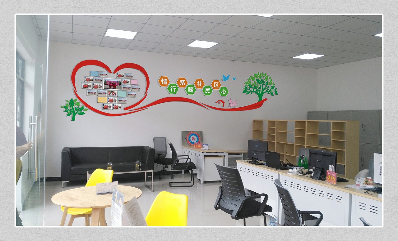 19年设计的,服务厅左墙