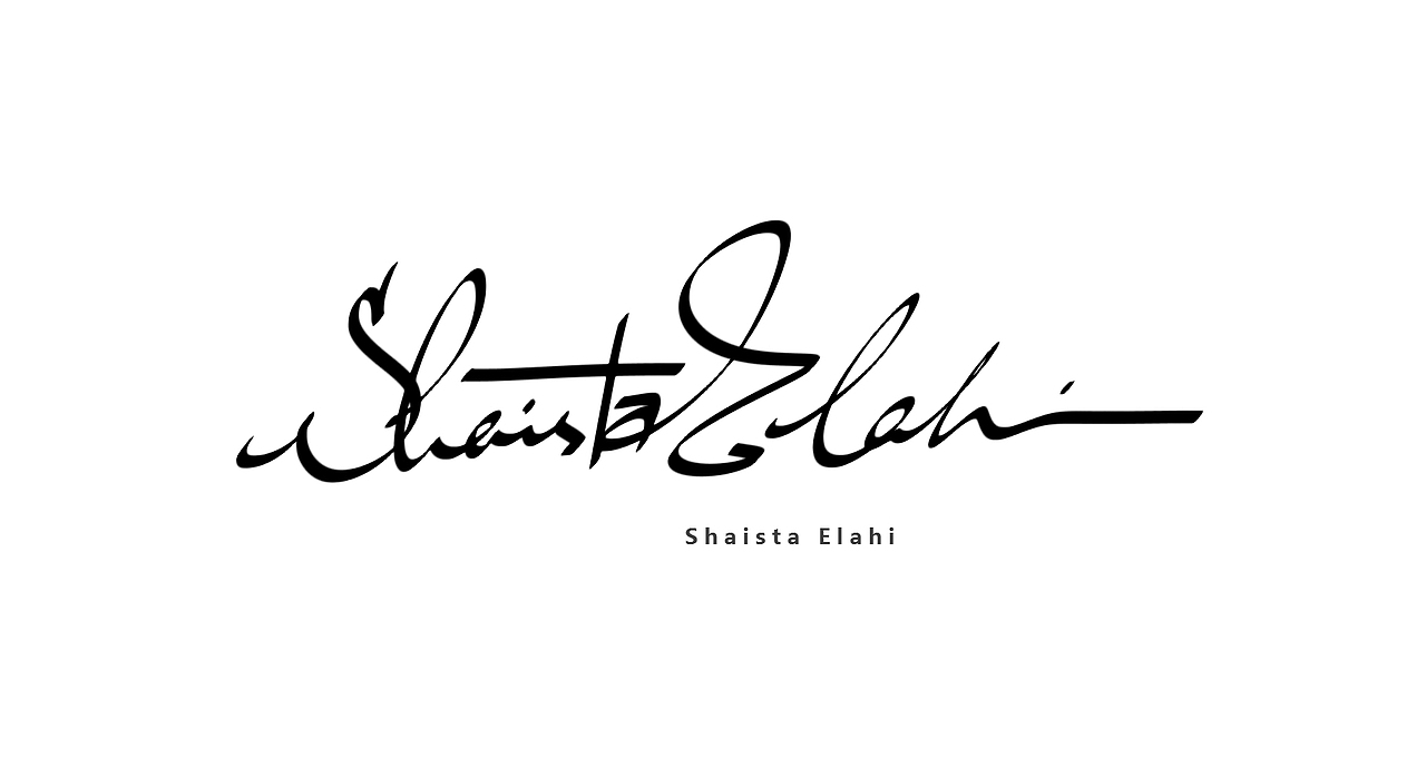 英文签名设计案例丨Shaista Elahi近百种签名设计方案