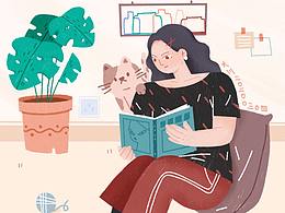 插畫練習(xí) | 難得悠閑時光