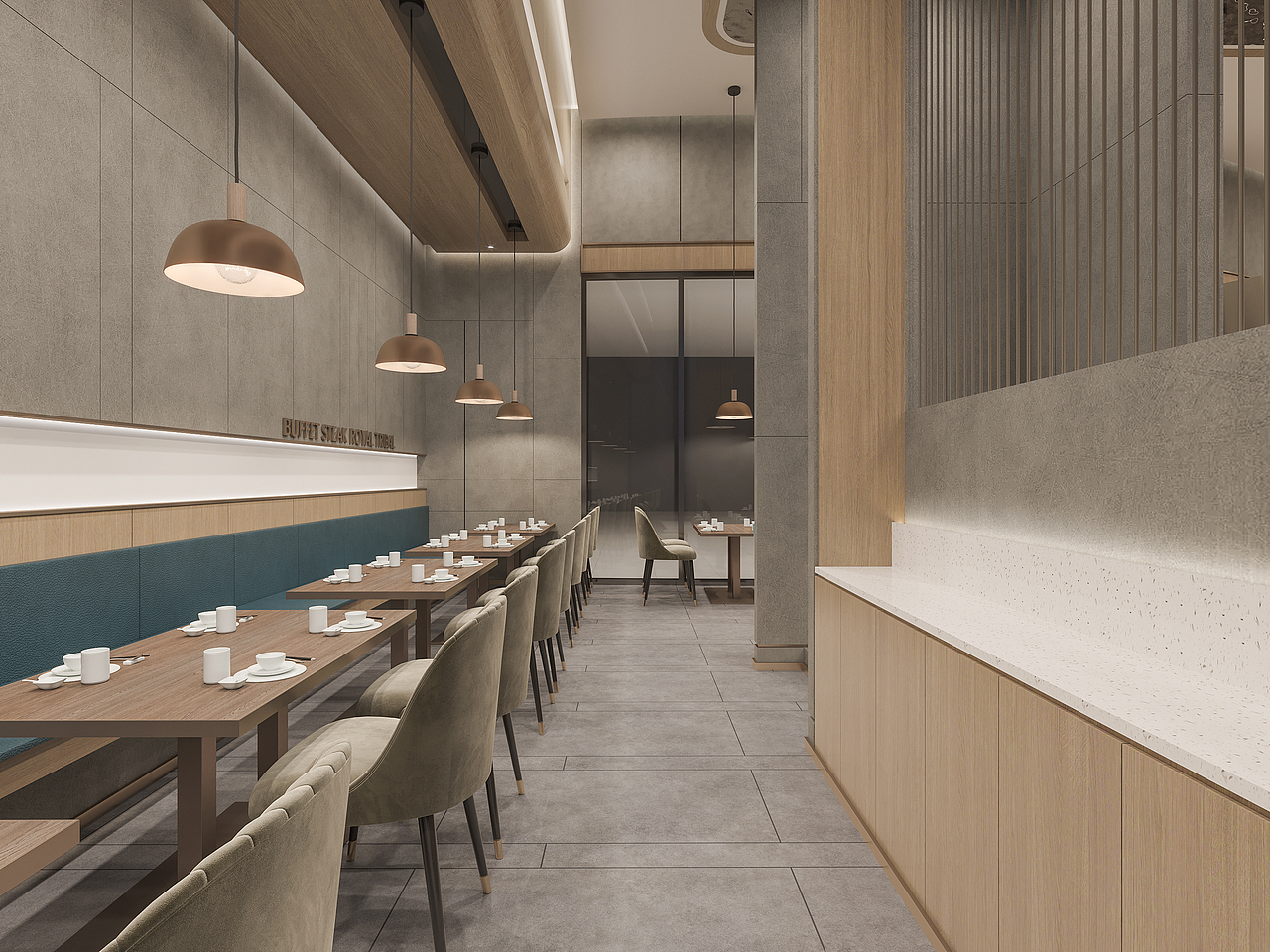 【三景装饰】皇家部落 自助牛排佛堂店（图ZMjI5OTQ1OTg0） - 家装设计 - 站酷设计师sjzs原创素材 - 站酷ZCOOL