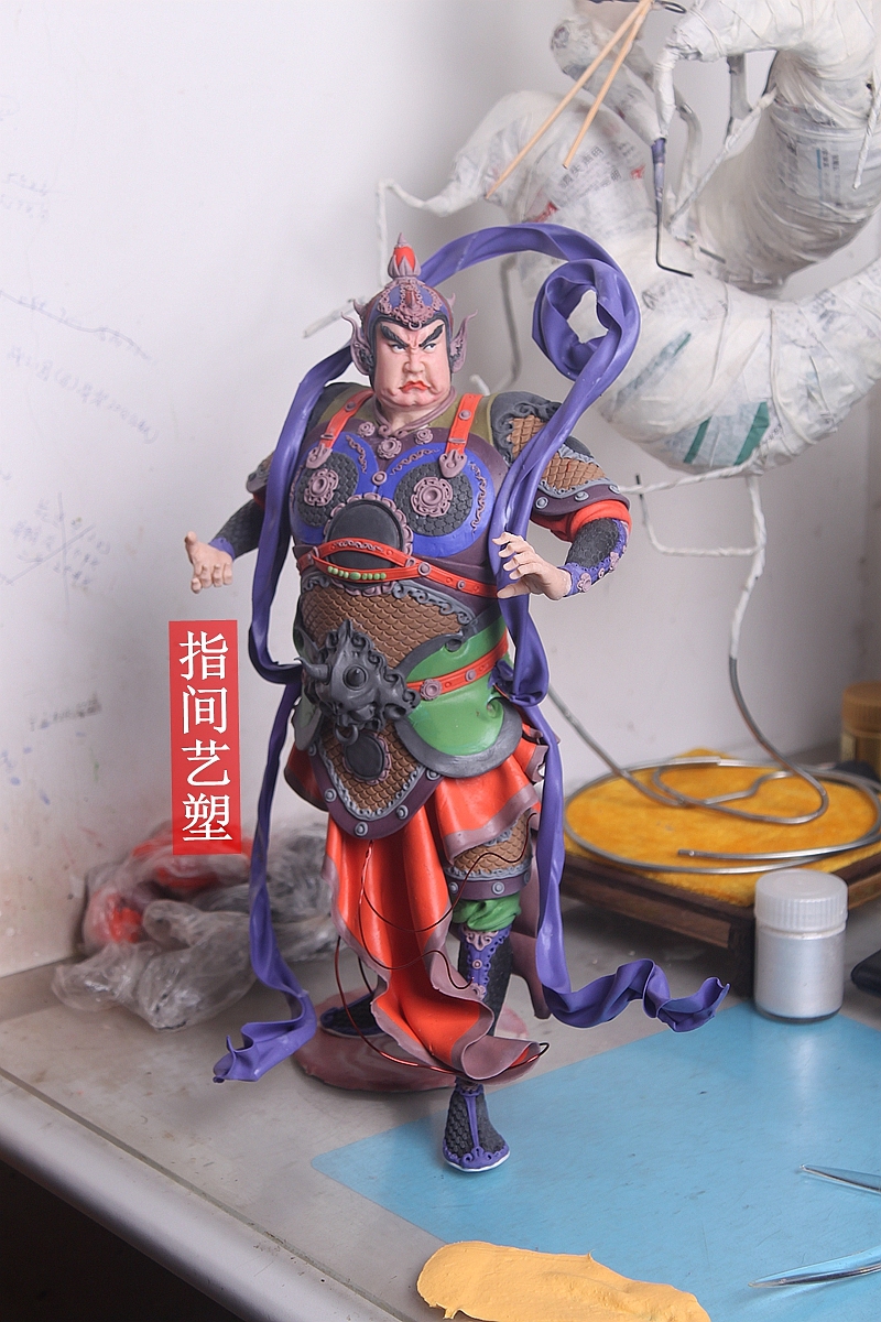 贺加贵面塑软陶(韦陀菩萨 )(图ZNzY4MDQwODA=) - 手办/模玩 - 站酷设计师贺加贵3D翻糖原创素材 - 站酷ZCOOL