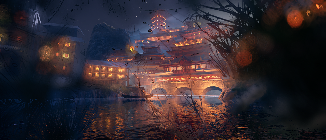 ue4渲染古风长安