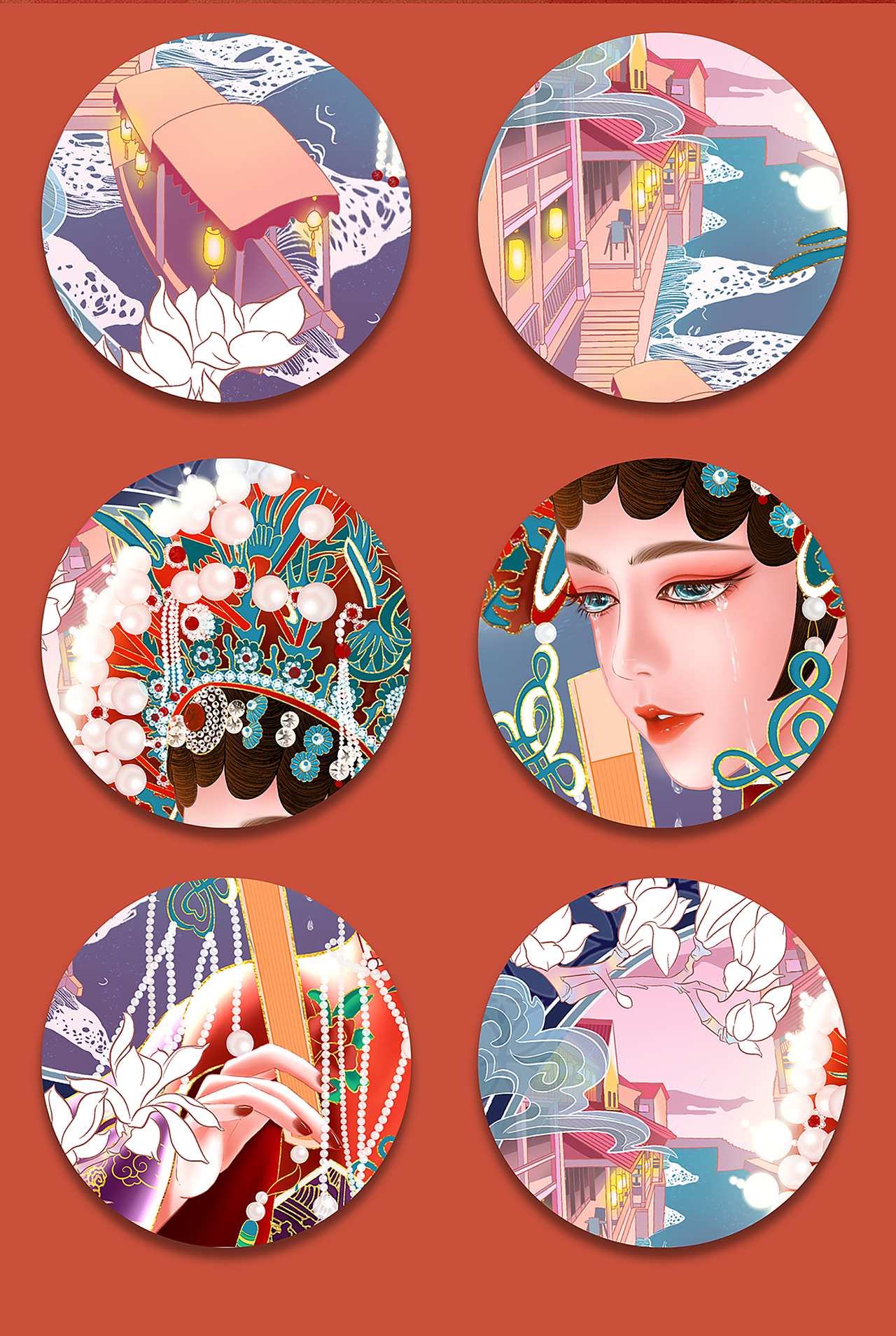 生旦净丑轻呵|插画|创作习作|鹤梵品牌设计有限 - 原创作品 - 站酷