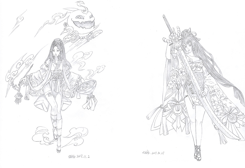 百鬼夜行/手绘（图ZMTAwNjM3OTE2） - 创作习作 - 站酷设计师beard_huxu原创素材 - 站酷ZCOOL