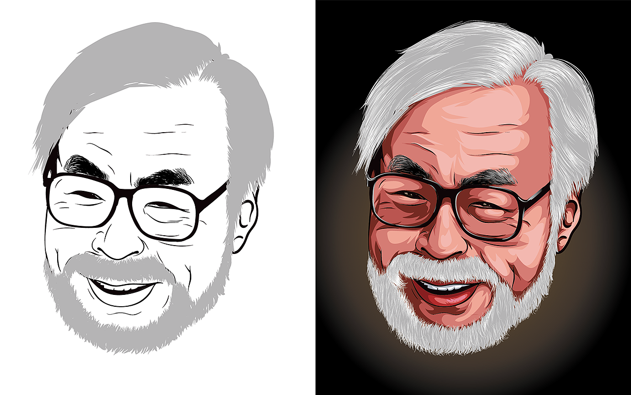 手绘AI矢量插画头像,近期练习作品,请多赐教!