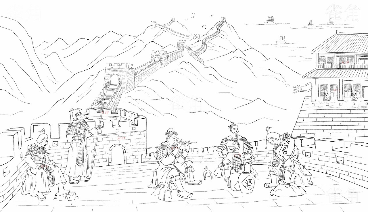 古诗词绘本线稿