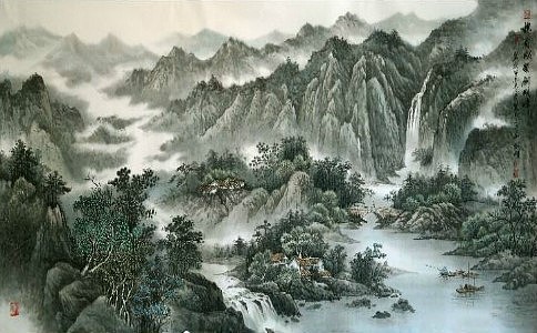 含对比关系诗词的对应国画（图ZMjAwNTAyMjY4） - 其他 - 站酷设计师班琨原创素材 - 站酷ZCOOL