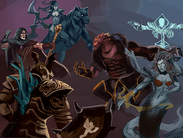 刀塔6.74loading图【临摹手绘板练习】（图ZMTI0NTEzMjg=） - 创作习作 - 站酷设计师腰果君_QK原创素材 - 站酷ZCOOL