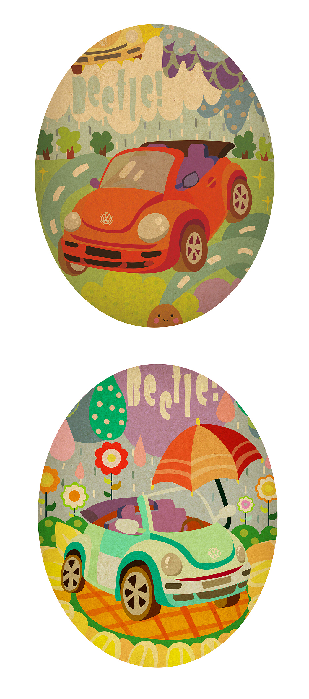 甲壳虫系列插画