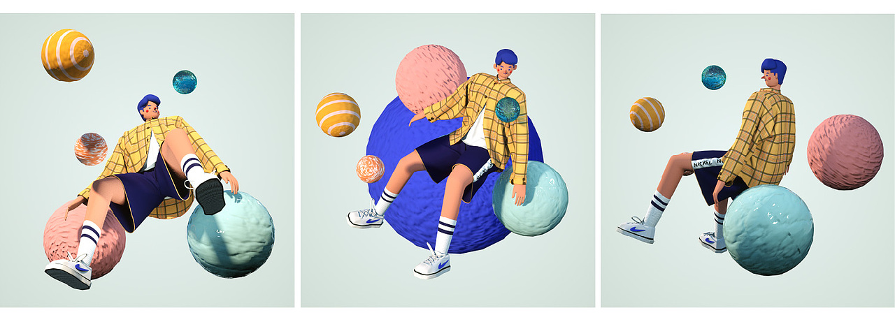 Nickel-二维插画转三维试验（图ZMTQ5OTczMDk2） - 人物/生物 - 站酷设计师nickel小科原创素材 - 站酷ZCOOL