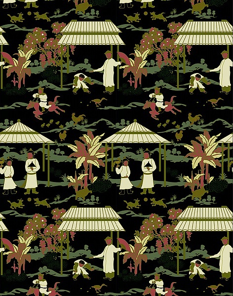图案_《东方志趣》，《黑山林雨》 （附动画）（图ZNzAyMDQyNTI=） - 图案 - 站酷设计师Vwangvivi原创素材 - 站酷ZCOOL