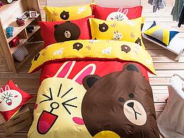 全棉大版花卡通套件