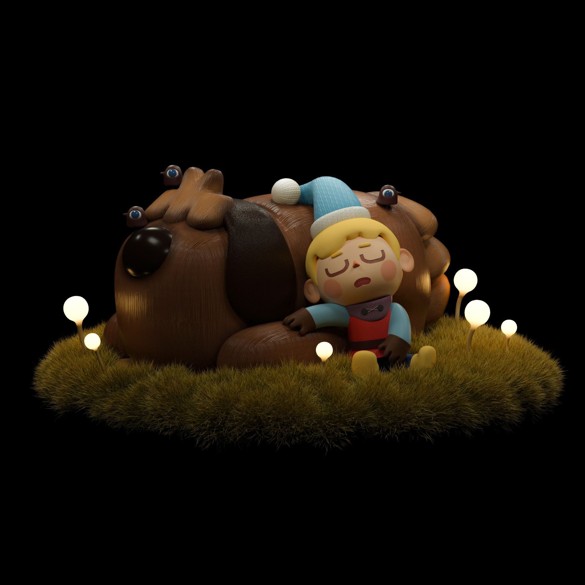 阿梅丽卡3d插画_庄世敦-站酷zcool