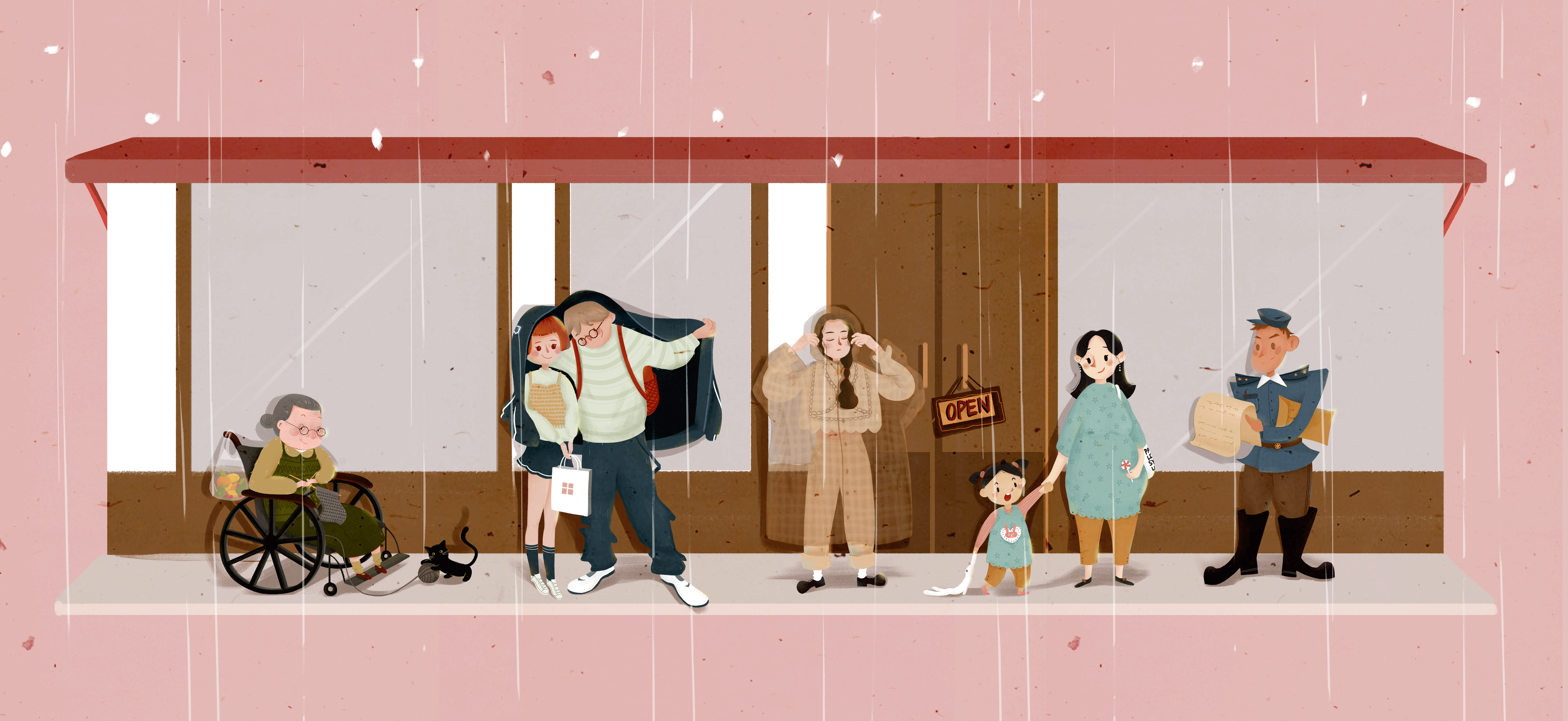 【插画-板绘】想念二中门口的文具店（图ZMTEwMTYyNDcy） - 创作习作 - 站酷设计师jellybeans丸原创素材 - 站酷ZCOOL