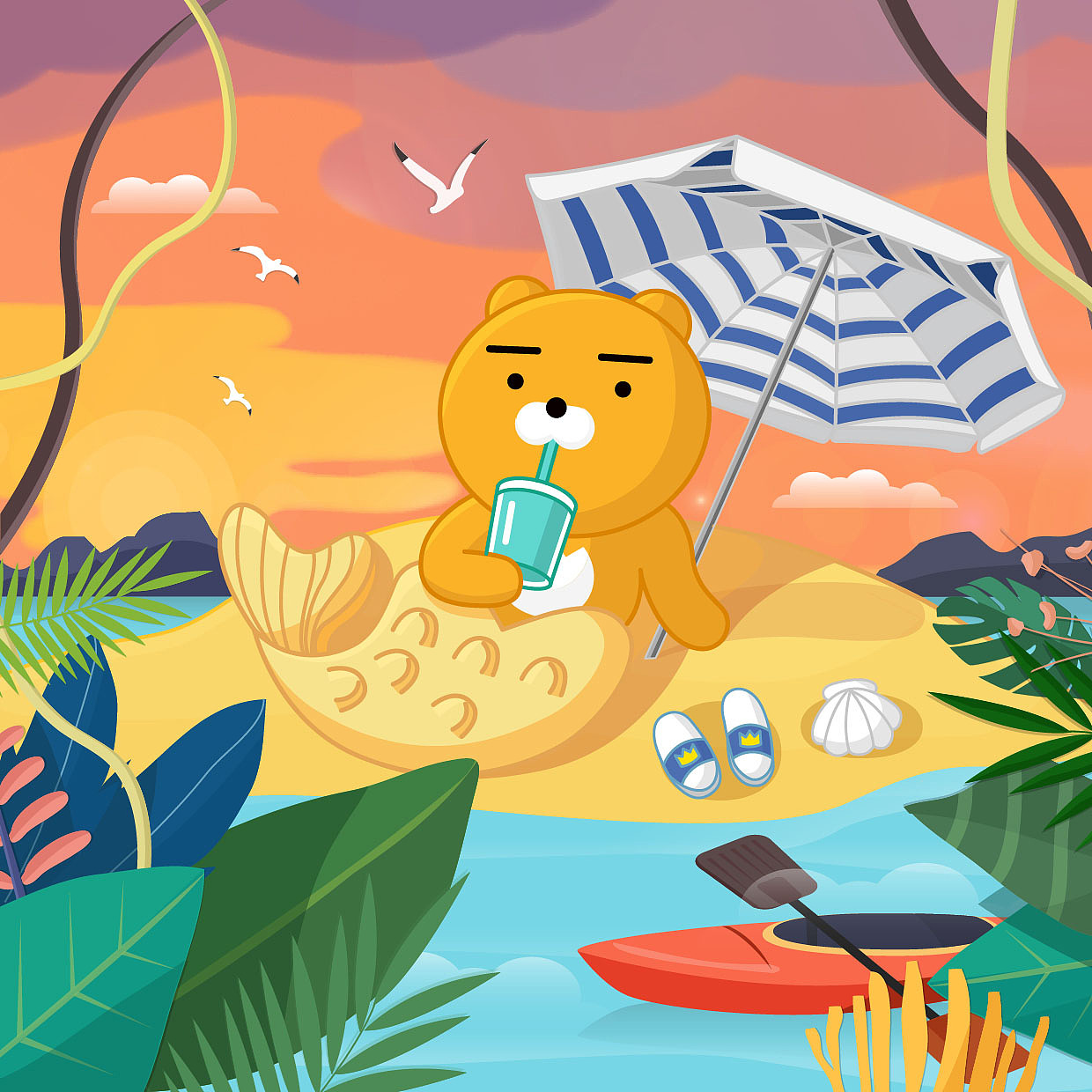 KakaoFriends插画设计（图ZMTExODk4OTcy） - 创作习作 - 站酷设计师kiki微笑原创素材 - 站酷ZCOOL