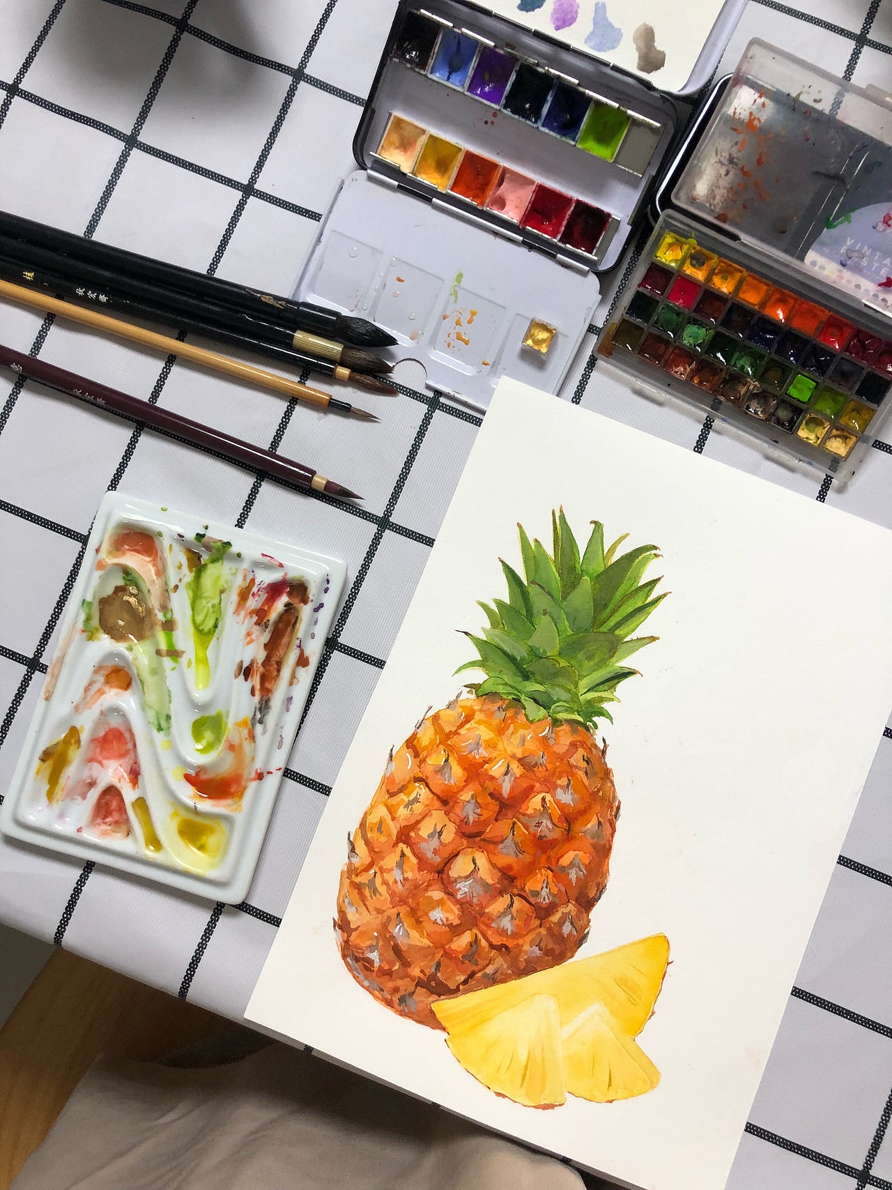 水彩水果联系 菠水彩萝（图ZMTczMTAxNTQw） - 创作习作 - 站酷设计师阿椒椒椒原创素材 - 站酷ZCOOL