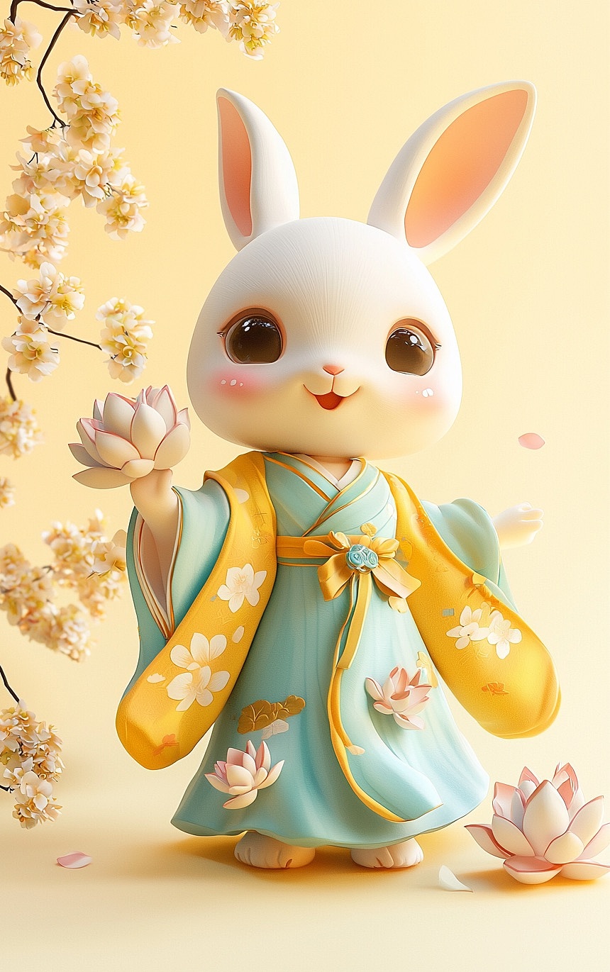 中秋来了,来一点可可爱爱的兔子