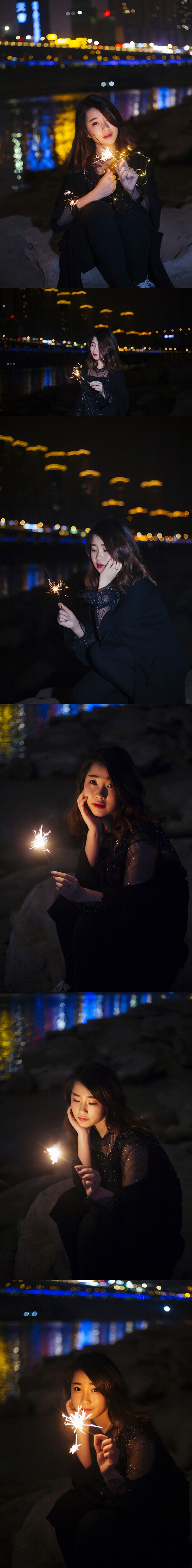 烟花夜景人像（图ZMTA2OTU1NzMy） - 人像摄影 - 站酷设计师小红啊原创素材 - 站酷ZCOOL