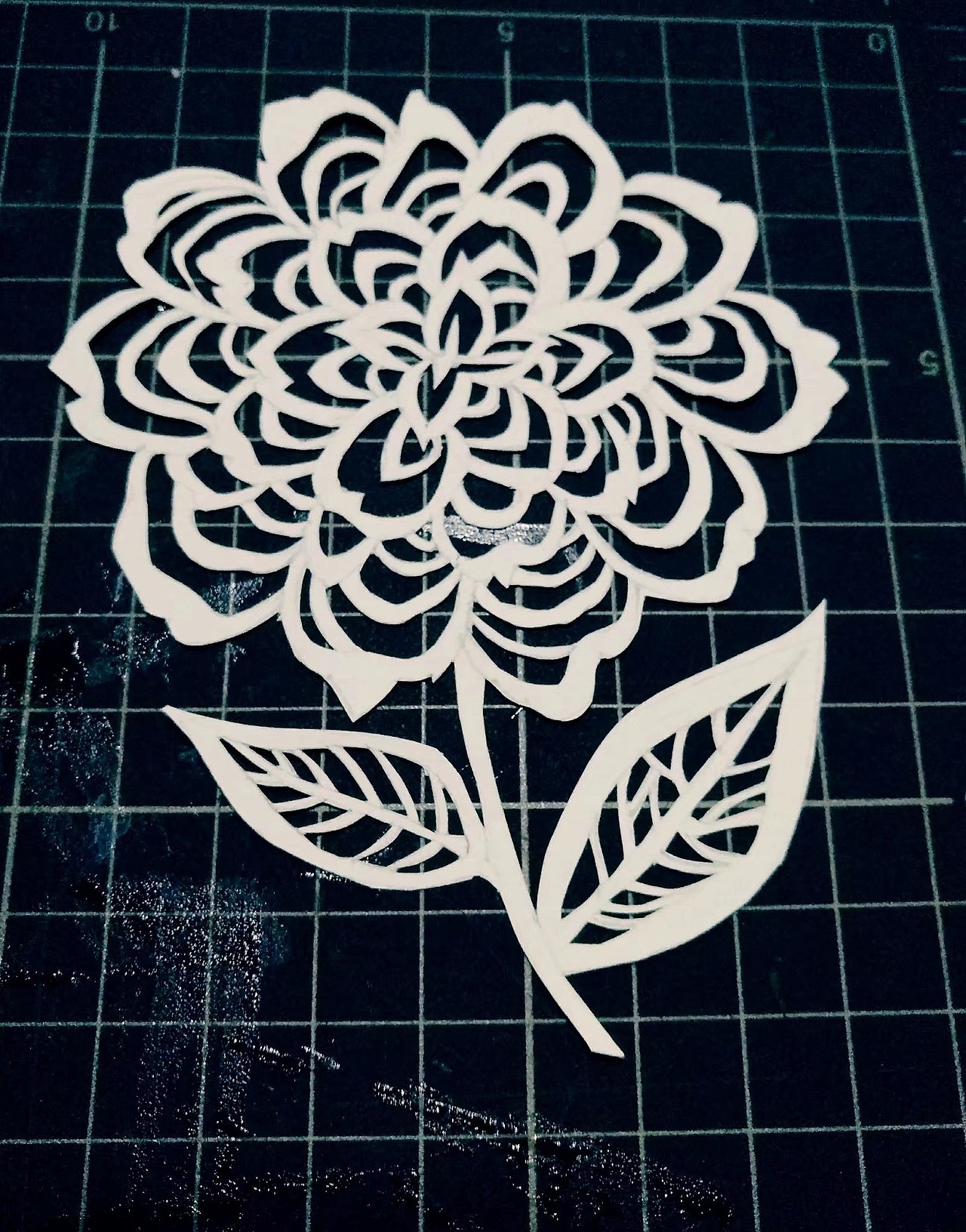 纸雕作品,针管笔黑白线稿