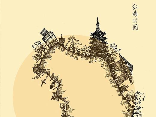 创意手绘地图“关于常州”