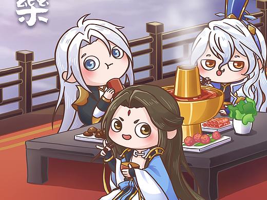 《三国志幻想大陆》Q版同人新年贺图