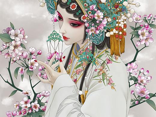 国潮系列：海棠醉