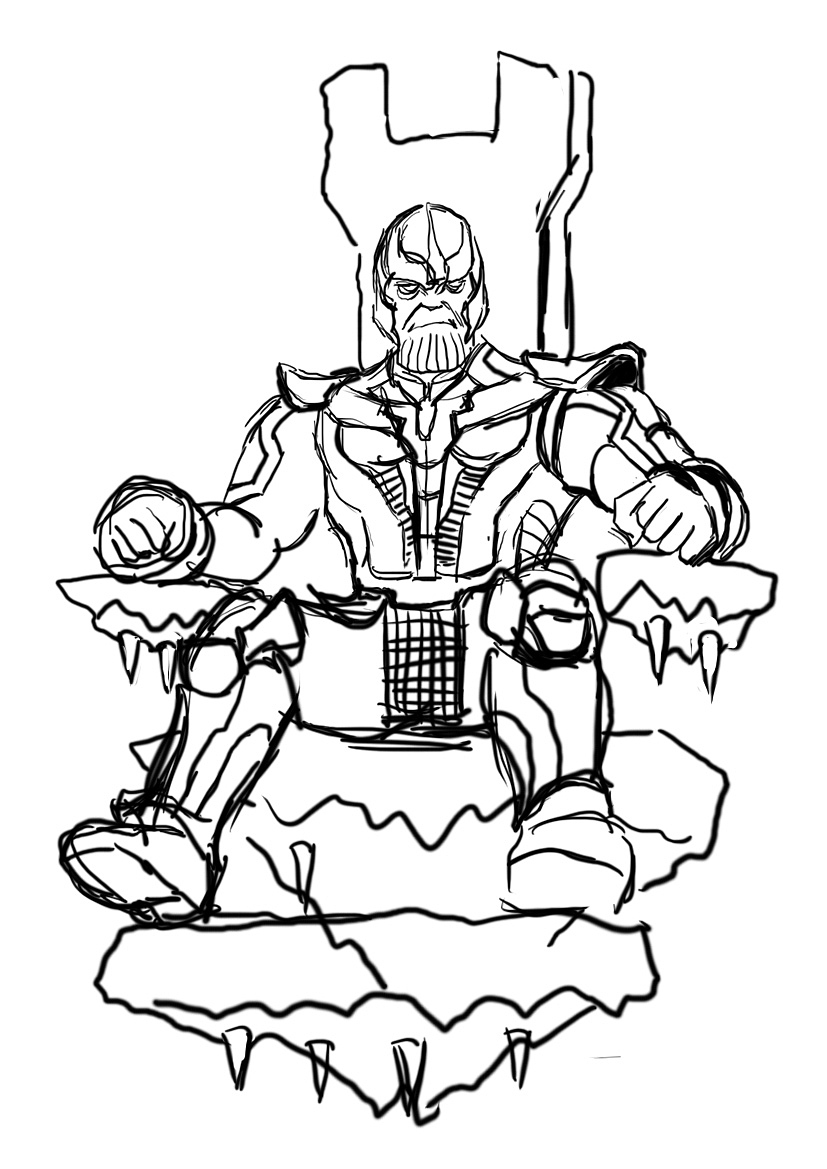 灭霸萨诺斯|插画|创作习作|史密森船长_原创作品-站酷zcool