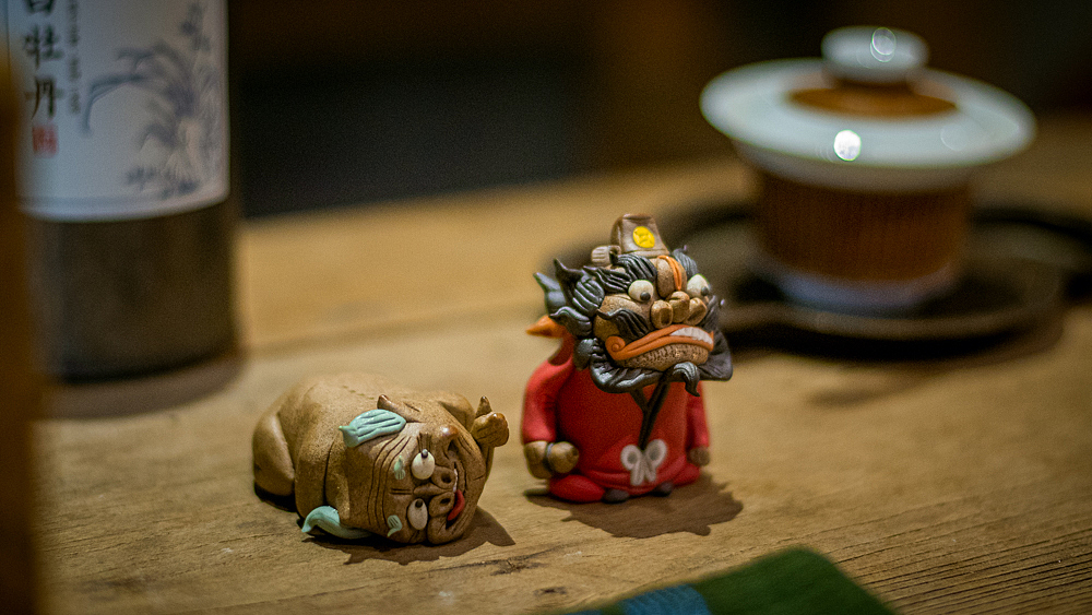 器十二原创手工捏雕钟馗伏魔茶宠香插摆件创意国潮手办