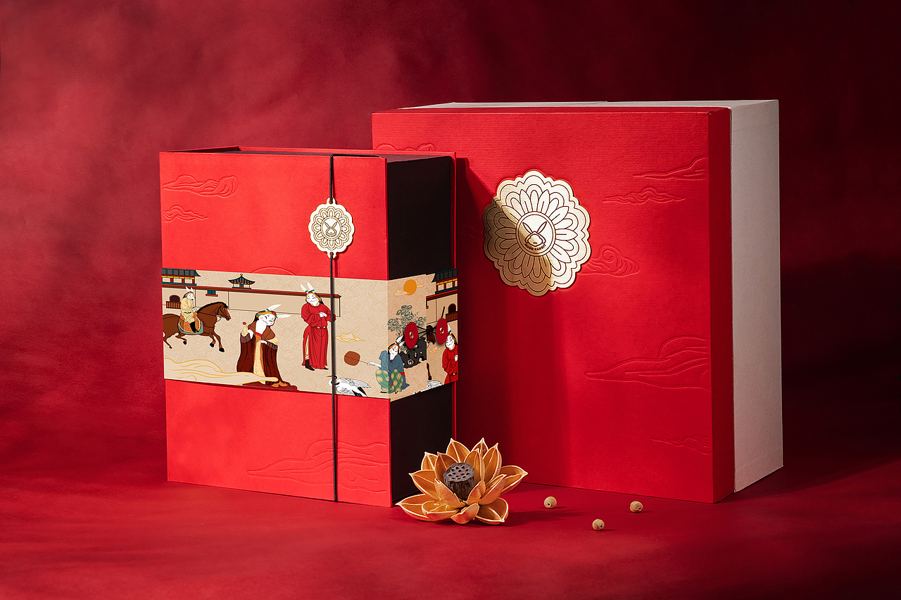 月饼礼盒包装设计 br>效果图一 br>礼盒外观