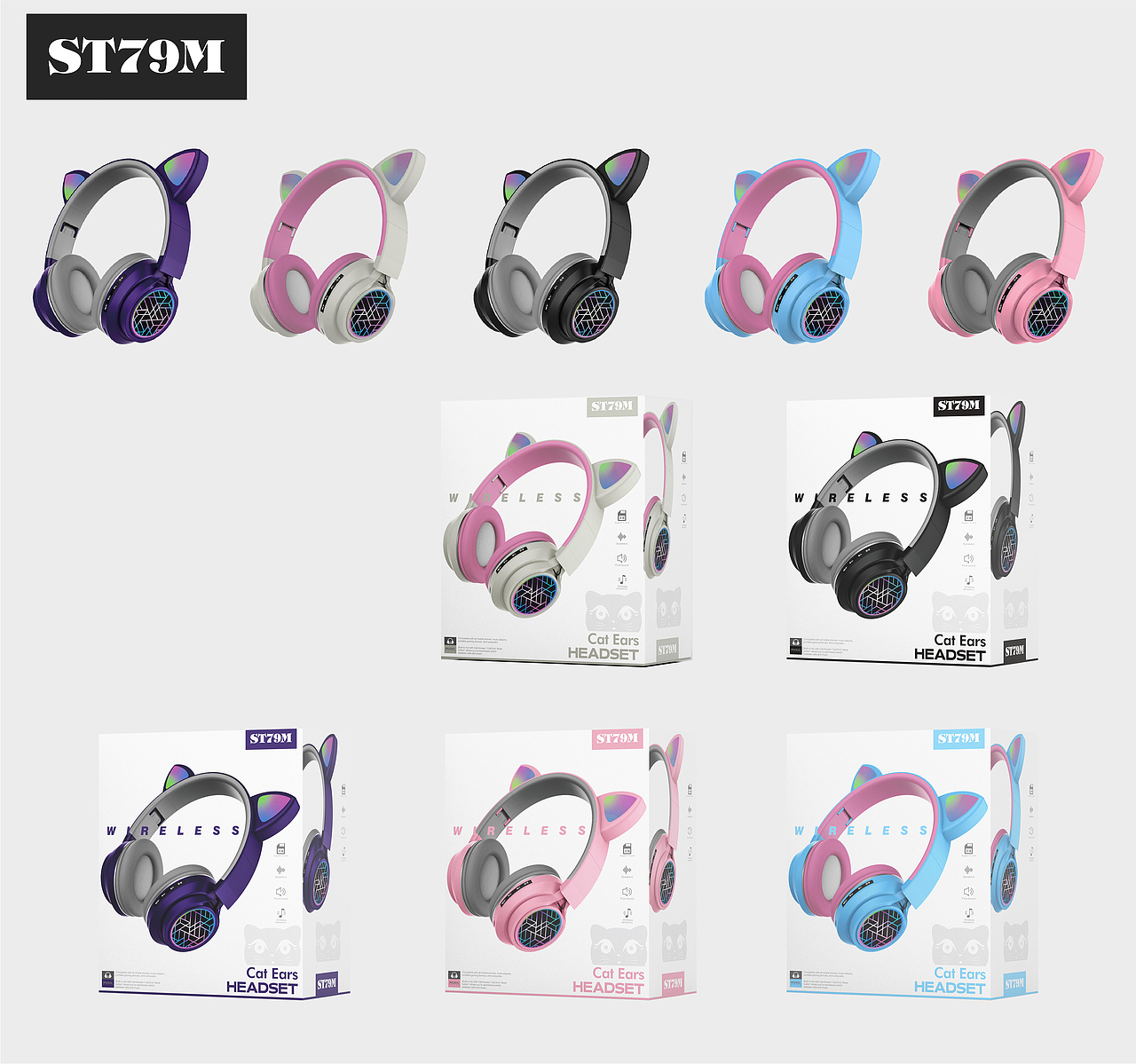 ST79M 猫儿蓝牙耳机（图ZMjcxODA0Mjcy） - 包装 - 站酷设计师新视觉包装原创素材 - 站酷ZCOOL