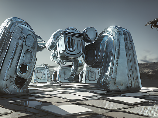 #站酷梦笔#硬盘、科技、机器人、未来,虚幻引擎