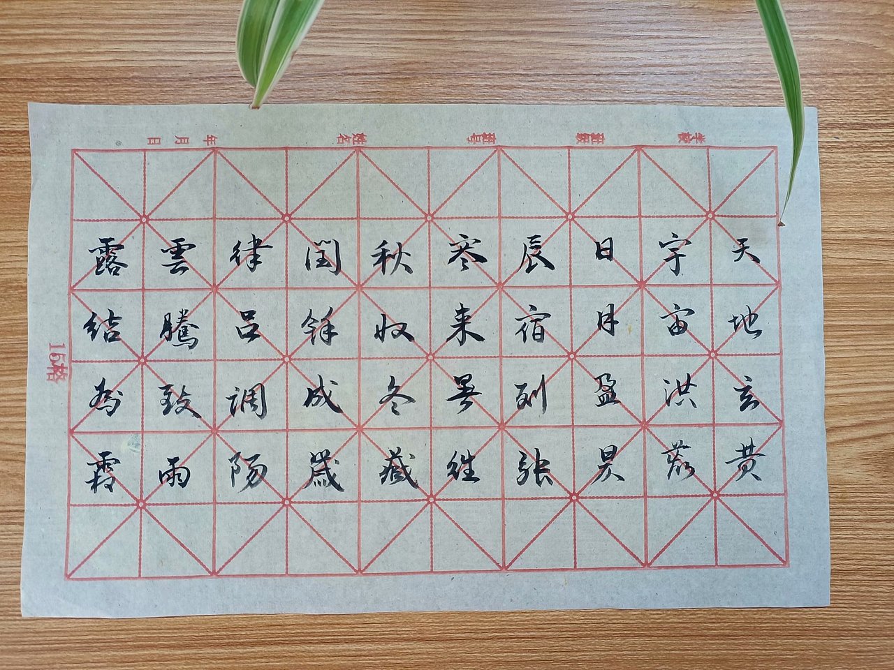 天地玄黄,宇宙洪荒。
<br>日月盈昃,辰宿列张。<br><br>寒来暑往,秋收冬藏。<br><br>闰余成岁,律吕调阳。<br><br>云腾致雨,露结为霜。