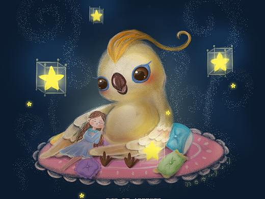 闲时手绘《手绘梦的守护者》