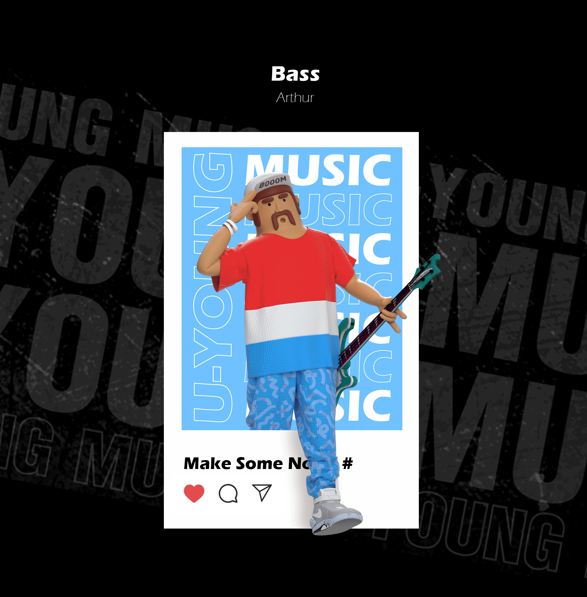 U-YOUNG MUSIC品牌+IP设计（图ZMTgwNzIwODgw） - IP形象 - 站酷设计师BOOOM本末原创素材 - 站酷ZCOOL