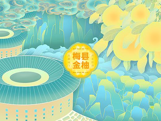 土特产包装设计-梅县金柚