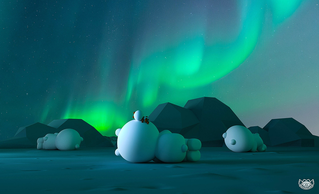 原创可爱卡通q版3d版 插画版壁纸 熊猫女孩天使系列