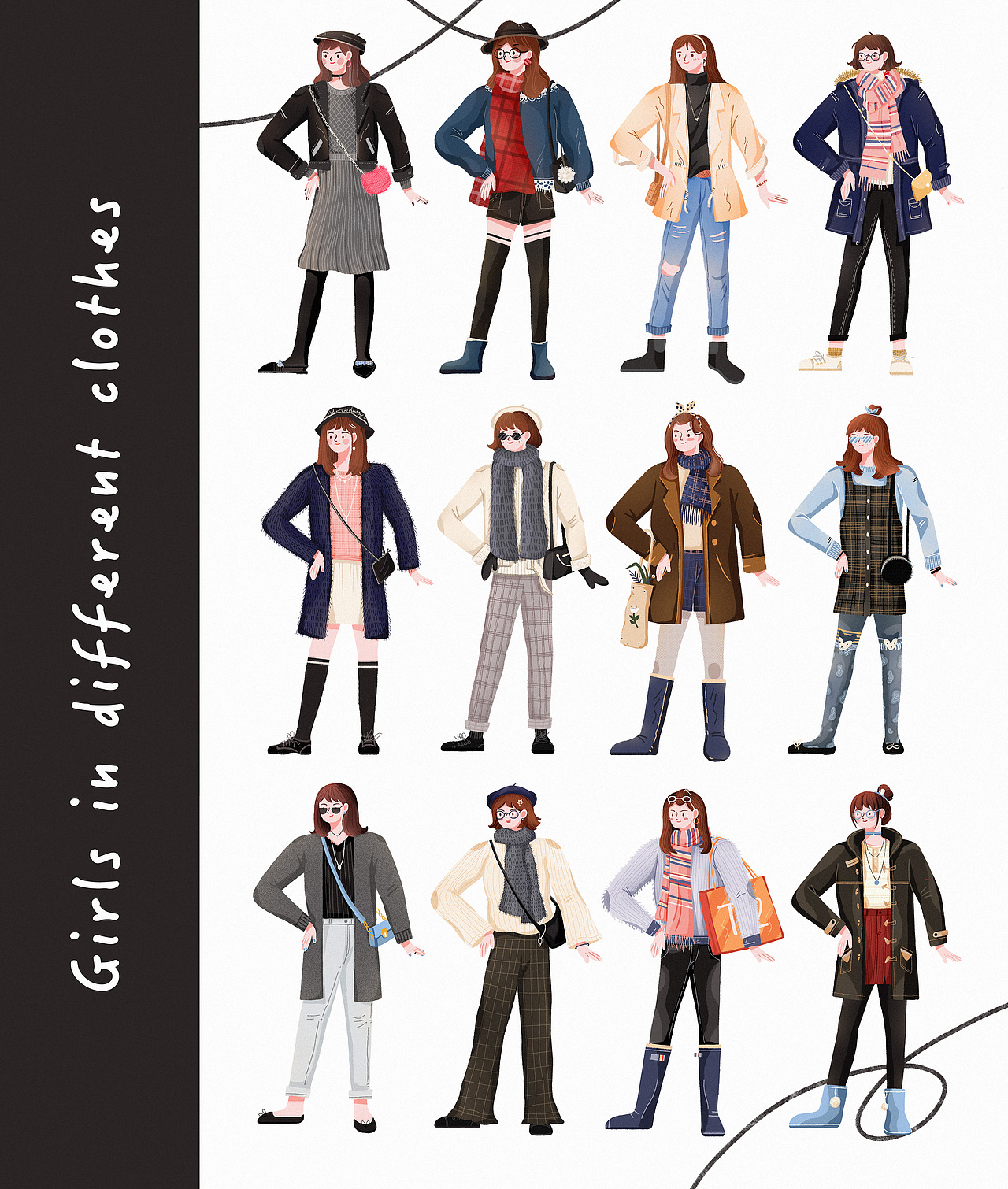 Girls（图ZMjM2Mzg3NTIw） - 艺术插画 - 站酷设计师MinniJiang原创素材 - 站酷ZCOOL