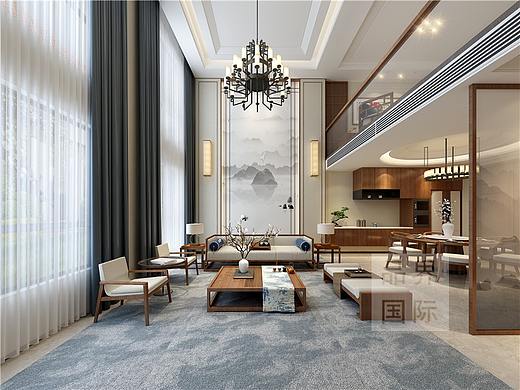 郑州品界设计丨普罗旺世龙之梦360平复式新中式风格