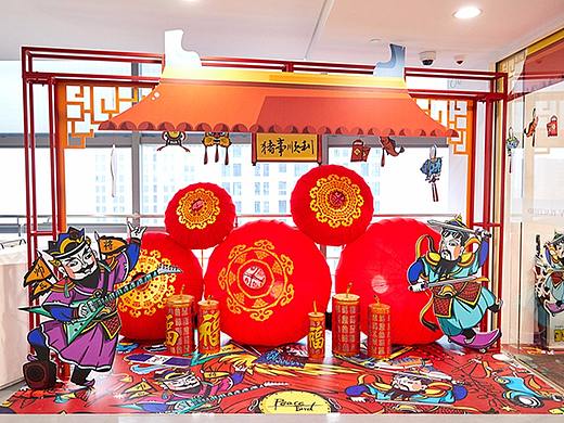新年海报和环境布置，猪年节日海报