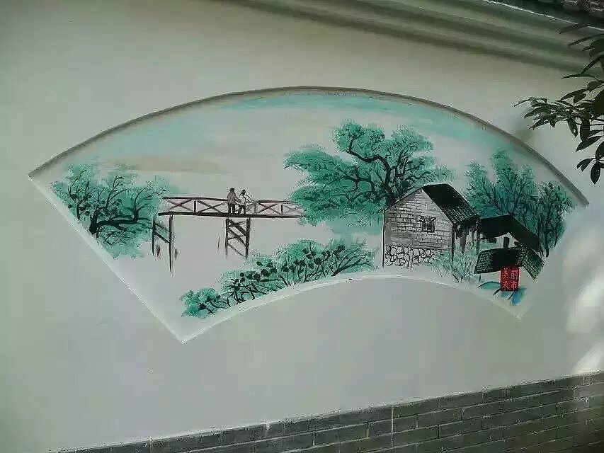 蜀绘壁画作品-乡村文化墙（图ZMTE3NTA2MDky） - 建筑设计 - 站酷设计师蜀绘壁画原创素材 - 站酷ZCOOL